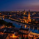 panorama di verona notte luci veneto italia foto panoramica fotografie di verona